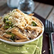 A picture of Rustic Garlic Butter Pasta with Roasted Broccoli